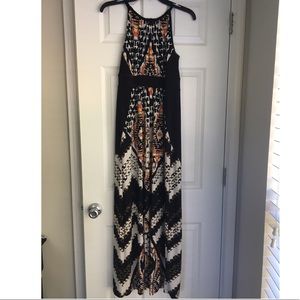 Black Printed Maxi Dress
